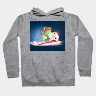 Christmas Dragon with bell Hoodie